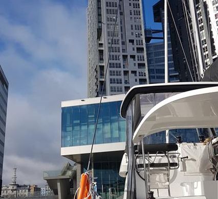 Manewrówka na katamaranie - Gdynia - Luty 2020